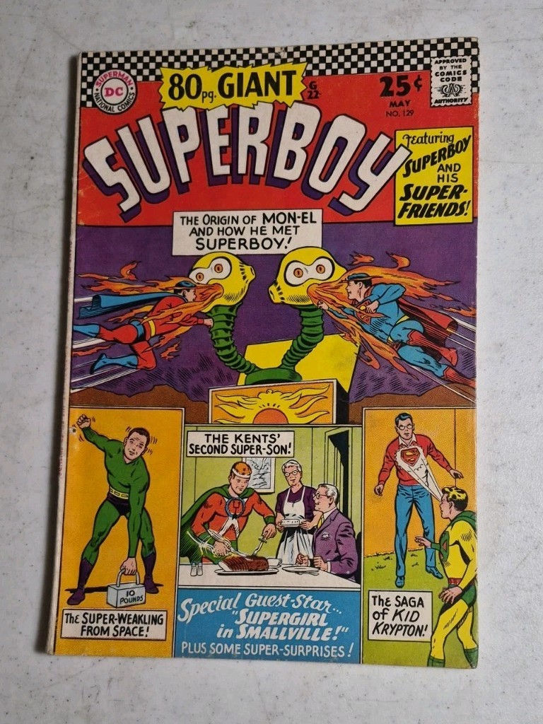 Superboy #129 (DC Comics 80 Page Giant G 22, May 1966) Mon-El Supergirl 