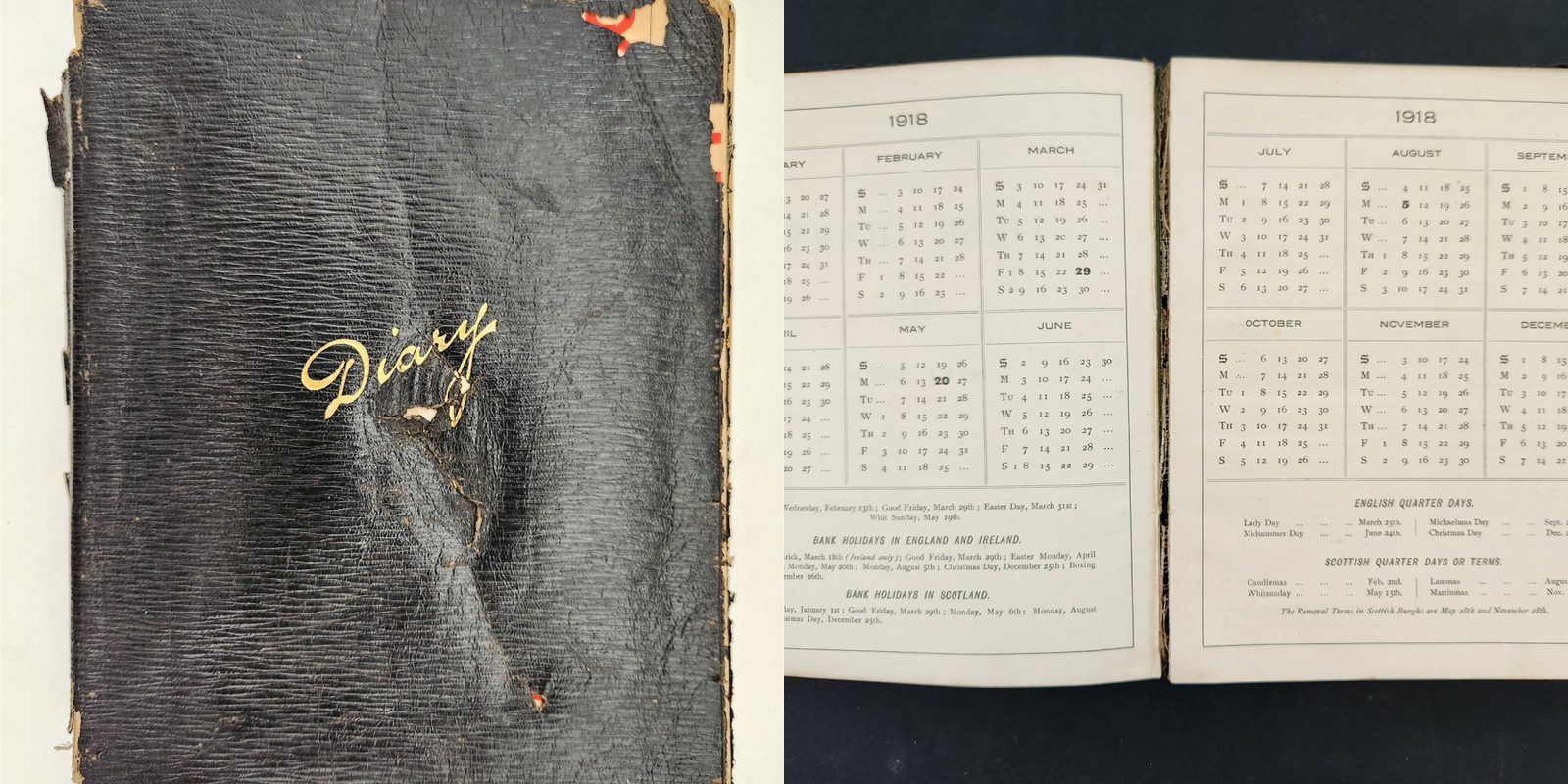 1918 antique TRAVEL DIARY US TRAVEL and wwi ship travel west washington dc etc