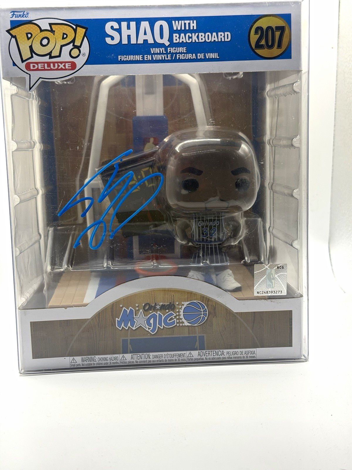 Funko Pop Signed Shaquille O'Neal HWC Deluxe w/ Backboard #207 Auto JSA CR57818