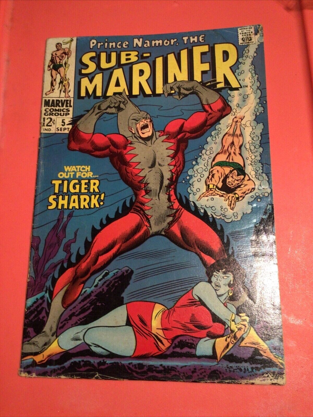 Sub-Mariner #5, VG+ 4.5., 1st Appearance Tiger Shark