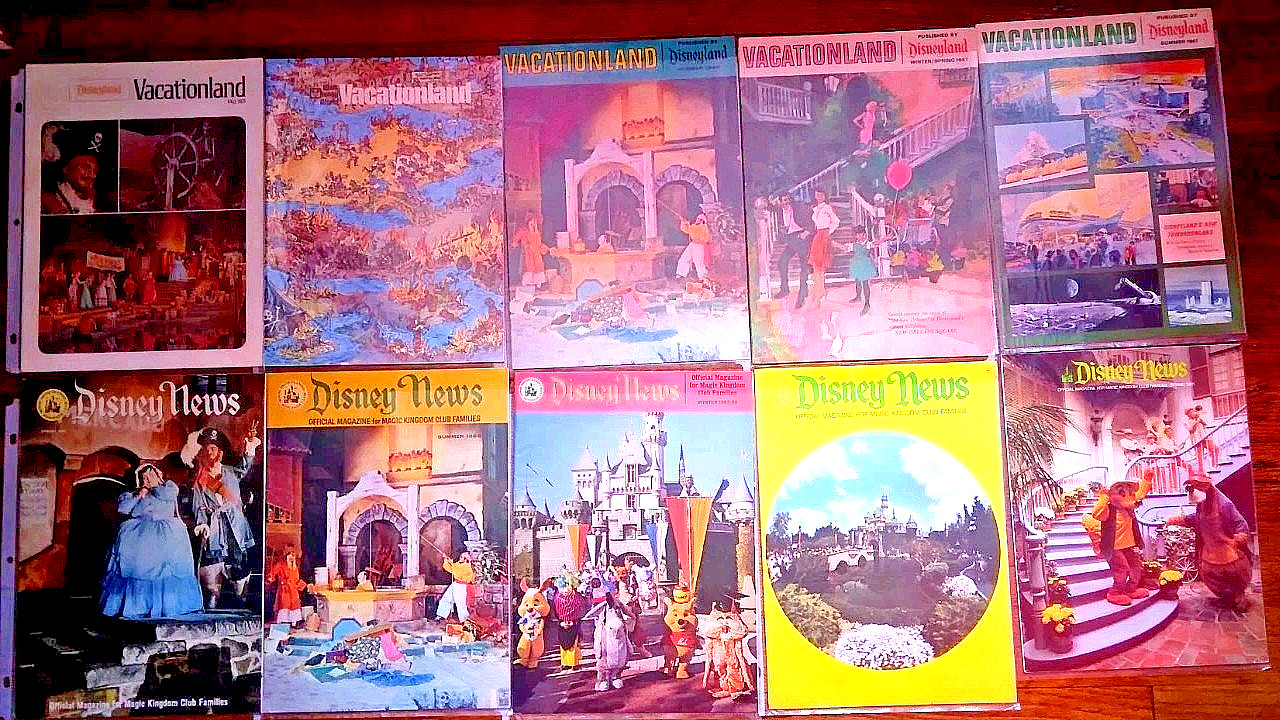 Vtg Pirates Caribbean Lot 10 Disneyland Vacationland DISNEY NEWS Magazines 1960s
