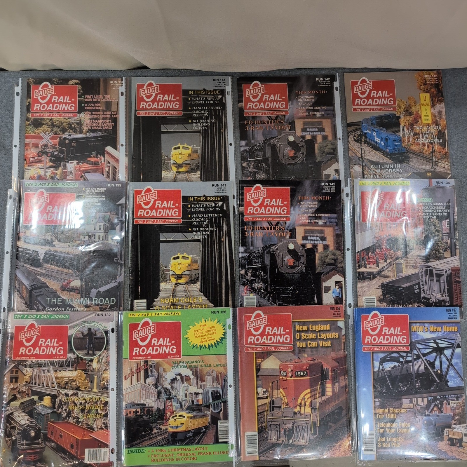 Lot of 12 O Gauge Railroading Magazines 2 and 3 Rail Journal Lionel Train Layout