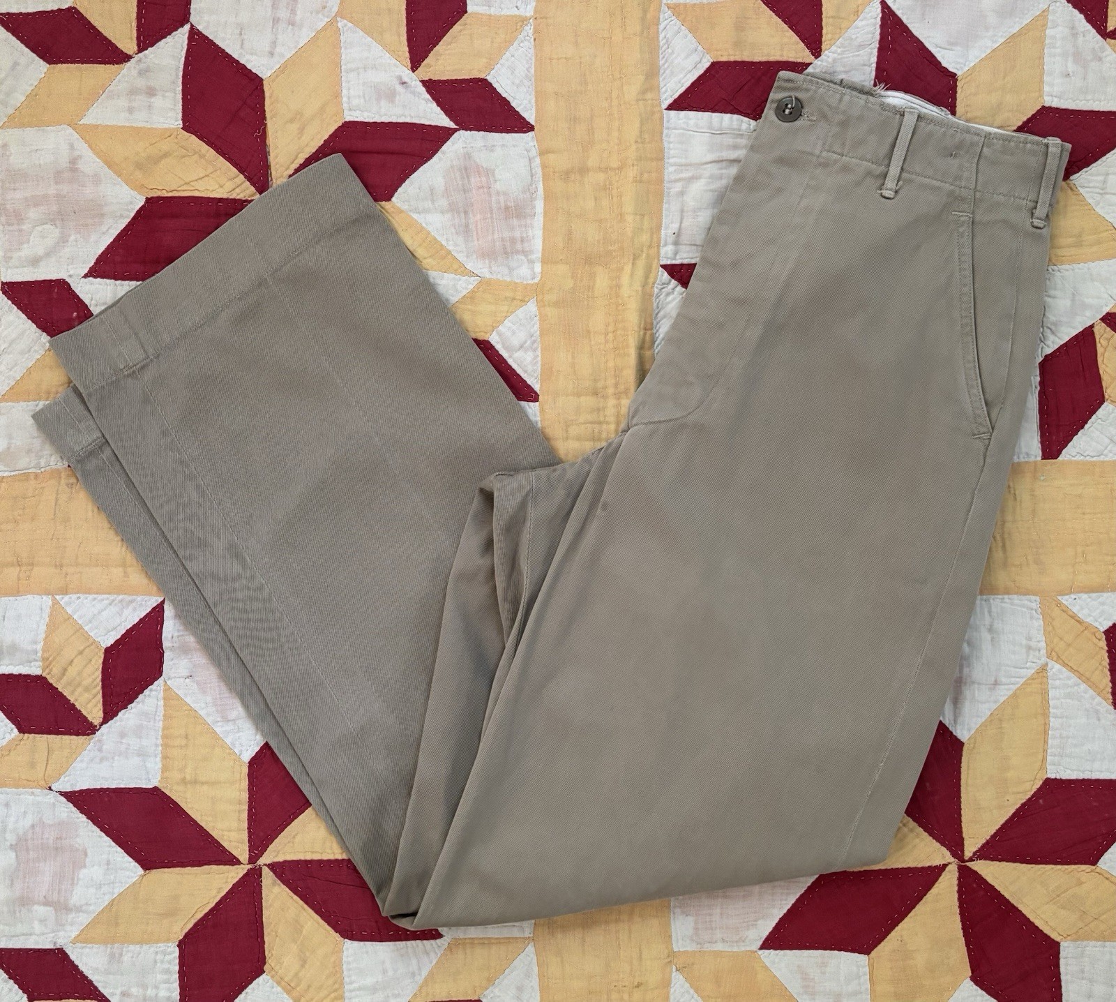 Vintage 40s US Army M43 Chino Pants Khakis 28x31