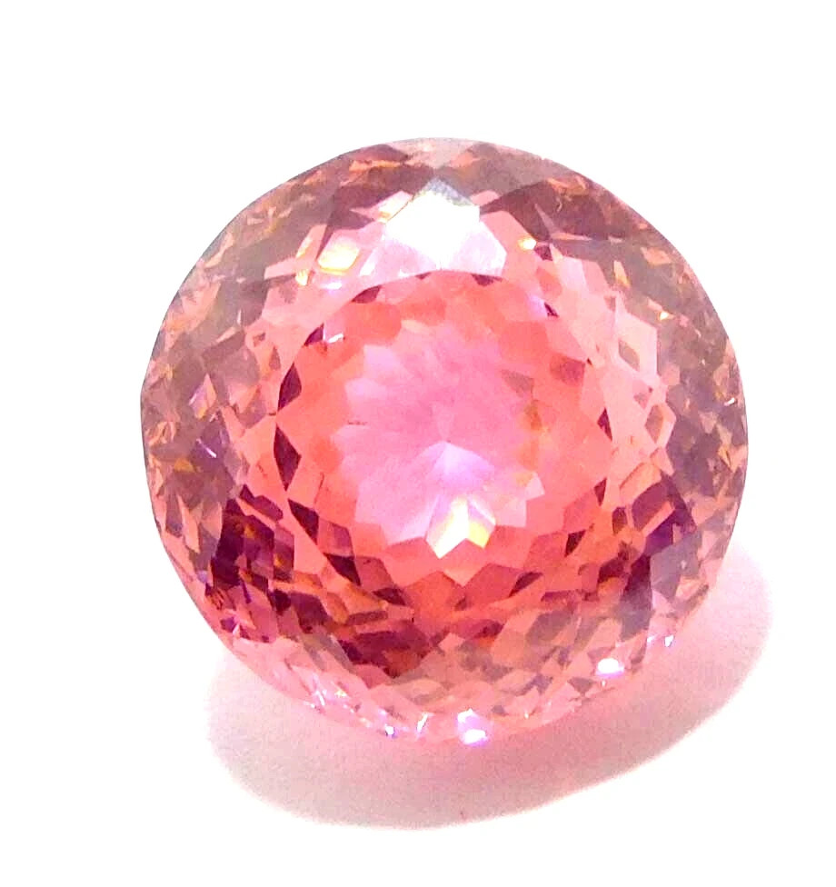 500 CT+ Flawless Natural Cambodia Pink Huge Zircon Round Cut Loose Gemstone