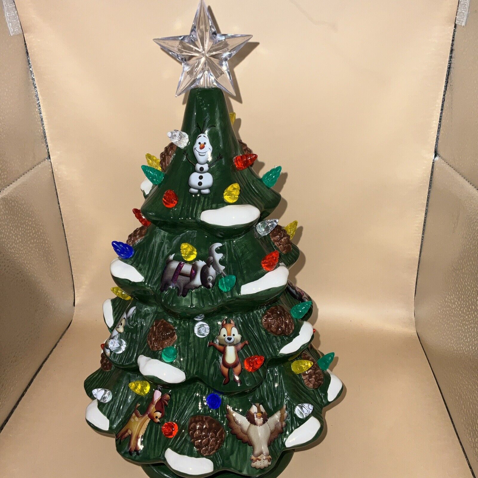 Disney character Christmas tree battery operated with lights