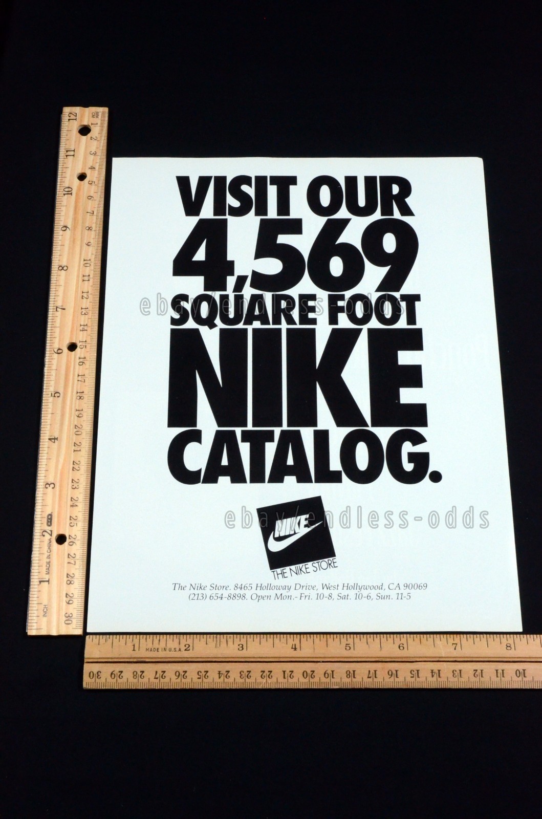1993 The Nike Store Hollywood Los Angeles Magazine Page Print Ad Poster Vintage