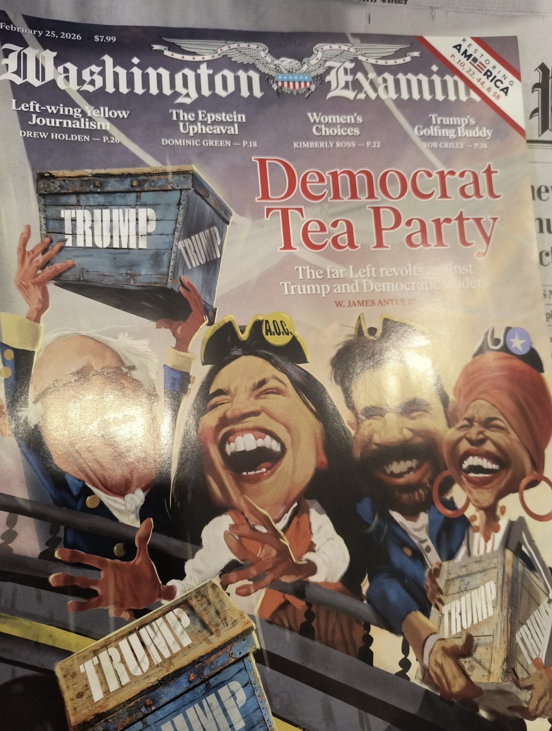 The Washington Examiner February 25 2026 Democrat Tea Party The Far Left Revolts