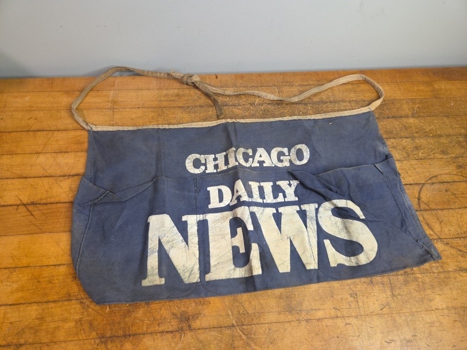 Vintage Chicago Daily News Vendor Canvas Apron 