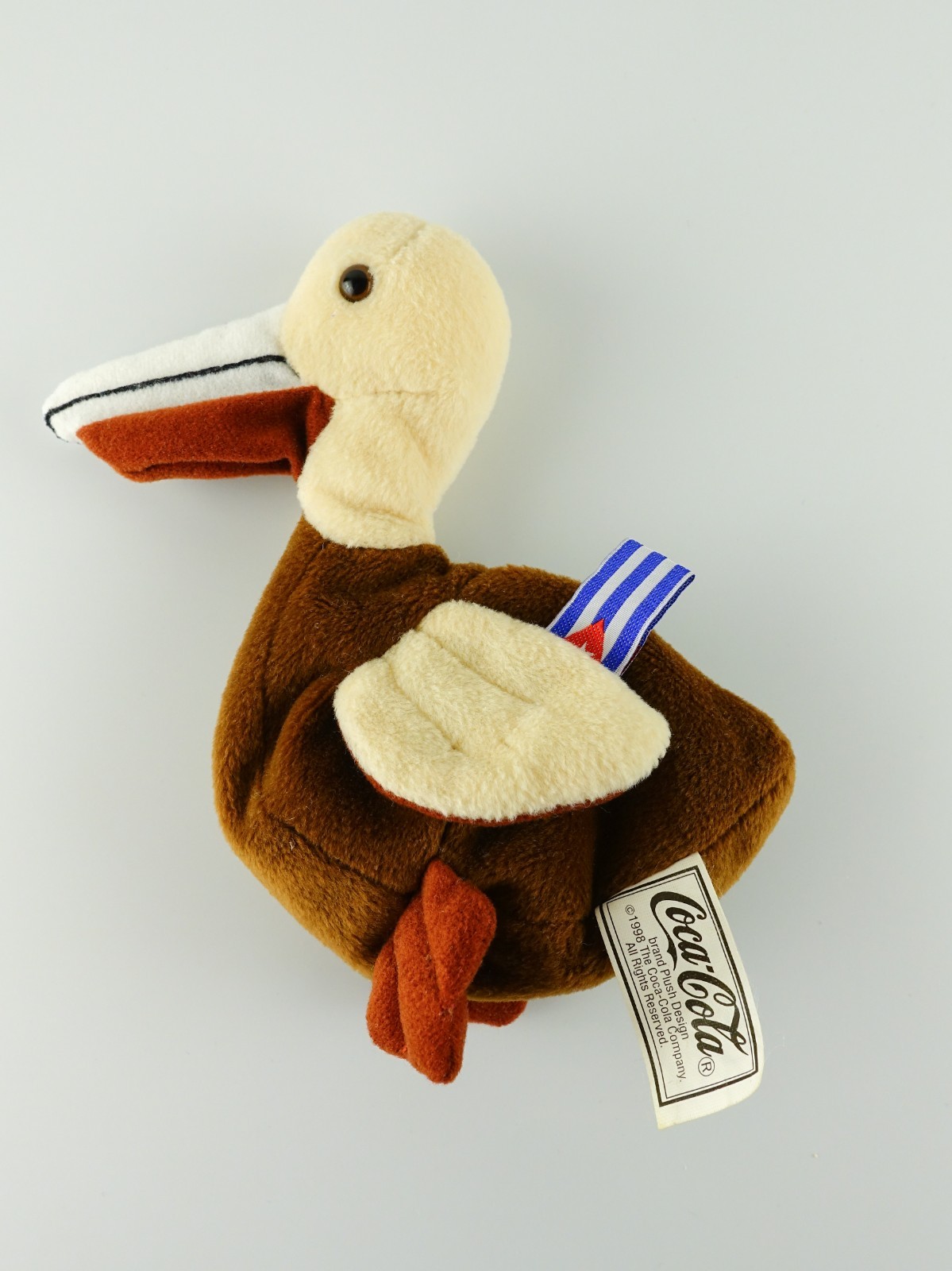 Vintage 1998 Coca Cola Pelican Plush Advertising Memorabilia Figurine