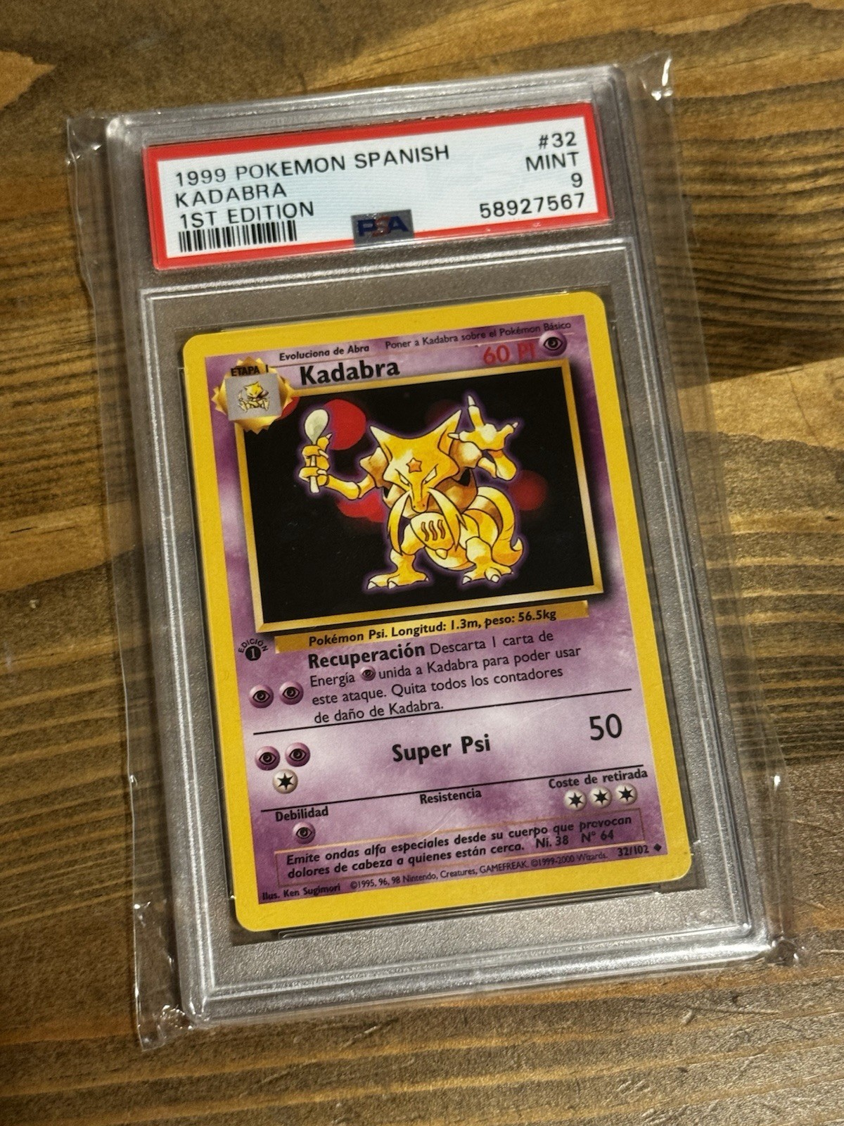 Alakazam 1st Edition PSA 10 Vintage - Spanish