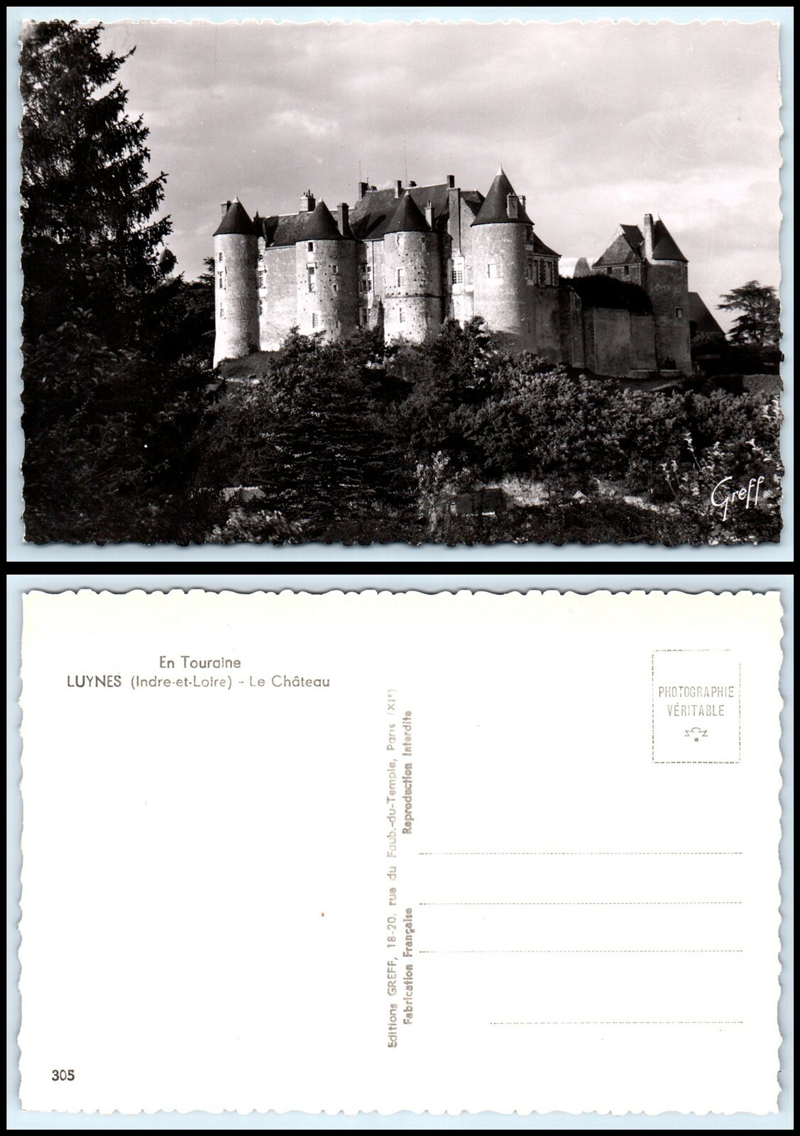 FRANCE RPPC Photo Postcard - Luynes, Le Chateau CB FRANCE RPPC Photo Postcard - Luynes, Le Chateau CB