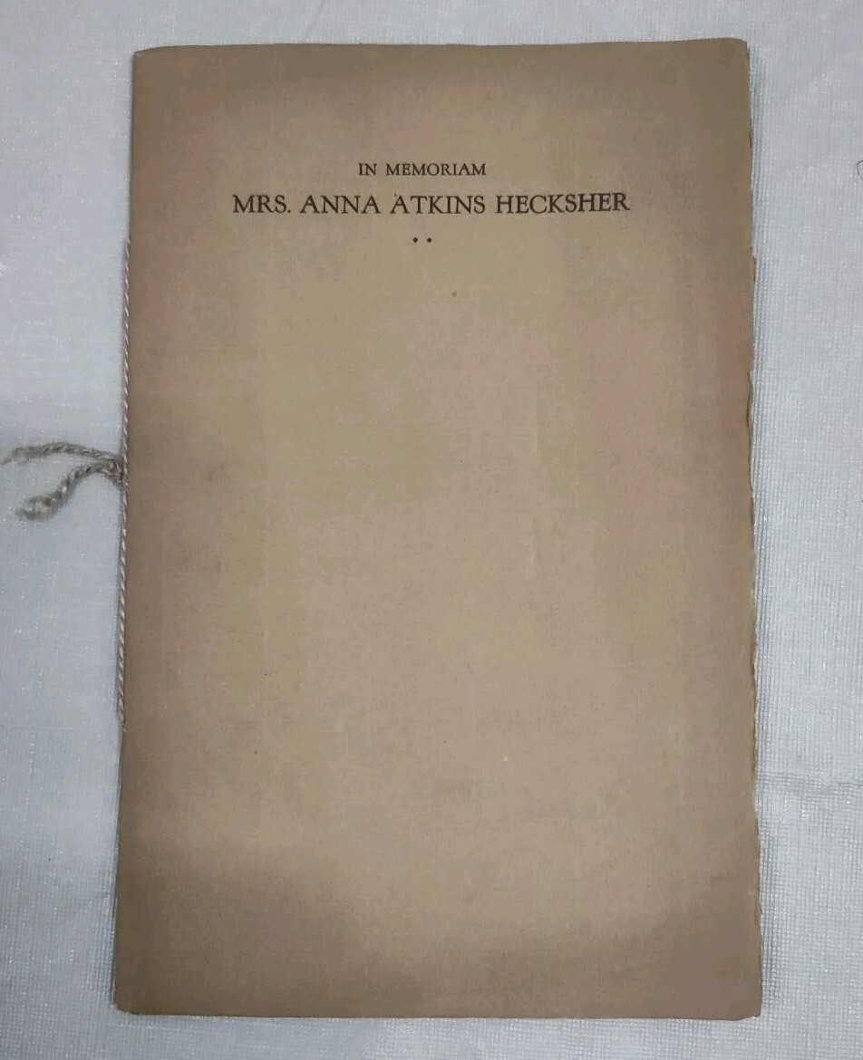 Vtg Huntington, NY Palace Theater Program Anna Atkins Heckscher Memorial 1924 