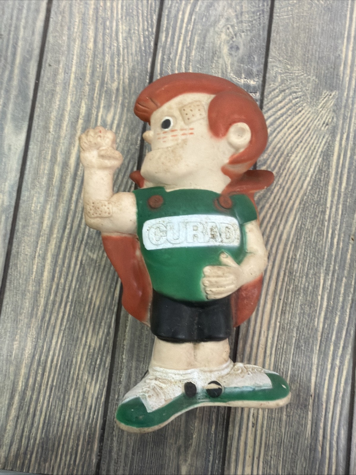 Vintage 1975 Curad Taped Crusader Promotional Figurine Advertising Health