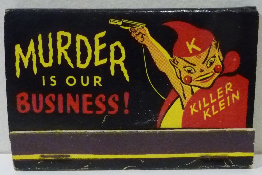 VERY RARE 40 Strike Matchbook Killer Klein \