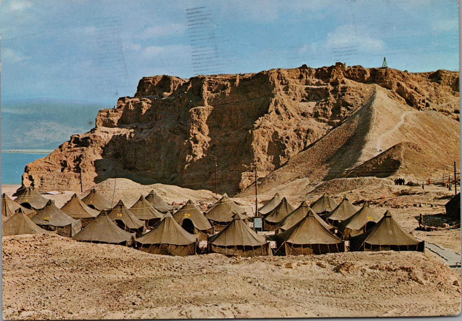 1960\'s Yigael Yadin Archeological Expedition Camp Tents Masada Israel Dead Sea