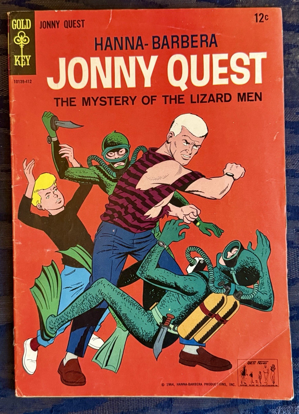 Jonny Quest #1 Gold Key 1964 Hanna Barbera Mystery Lizard Men 12¢ Comic