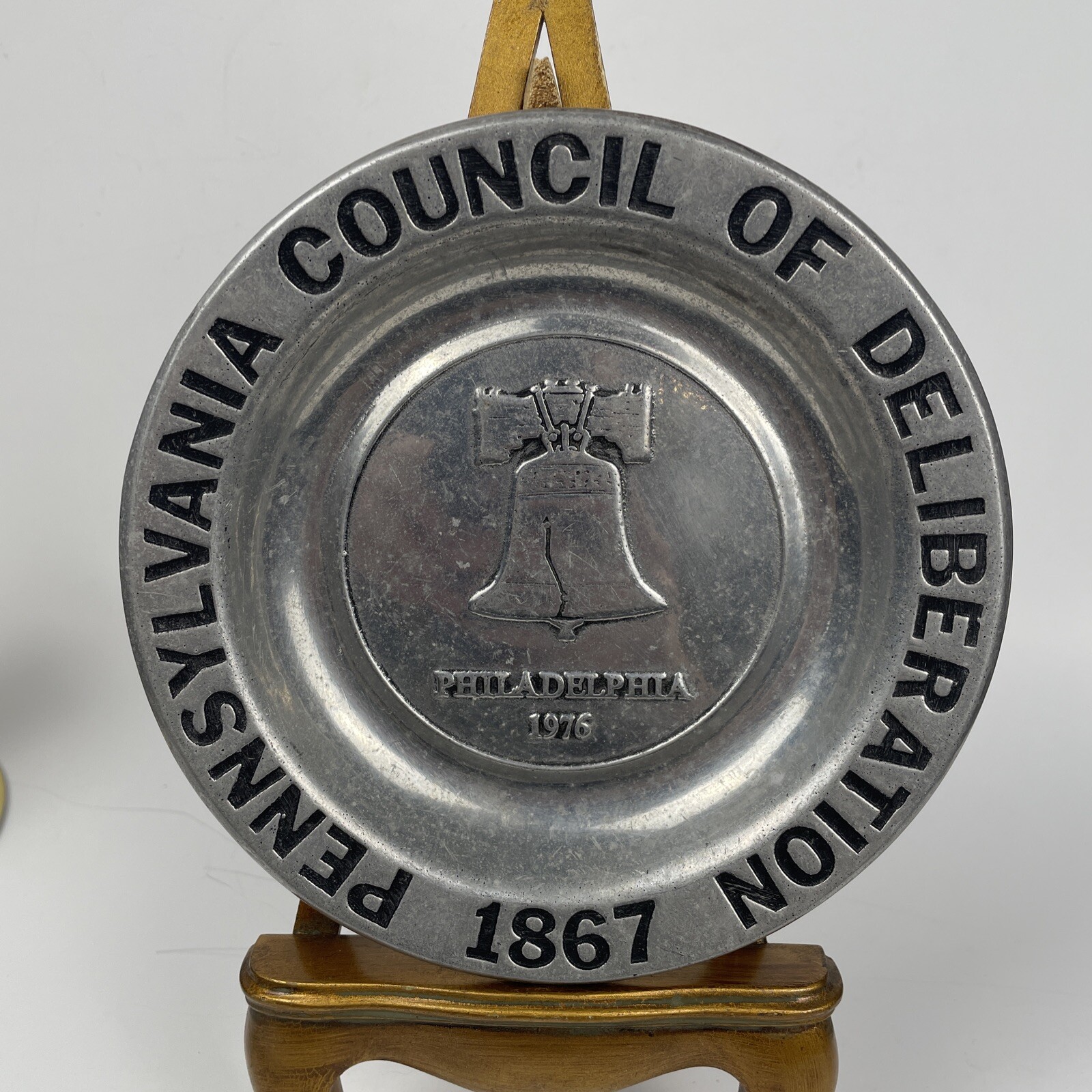 Vintage Wilton Pewter Pennsylvania Council Of Deliberation 1867