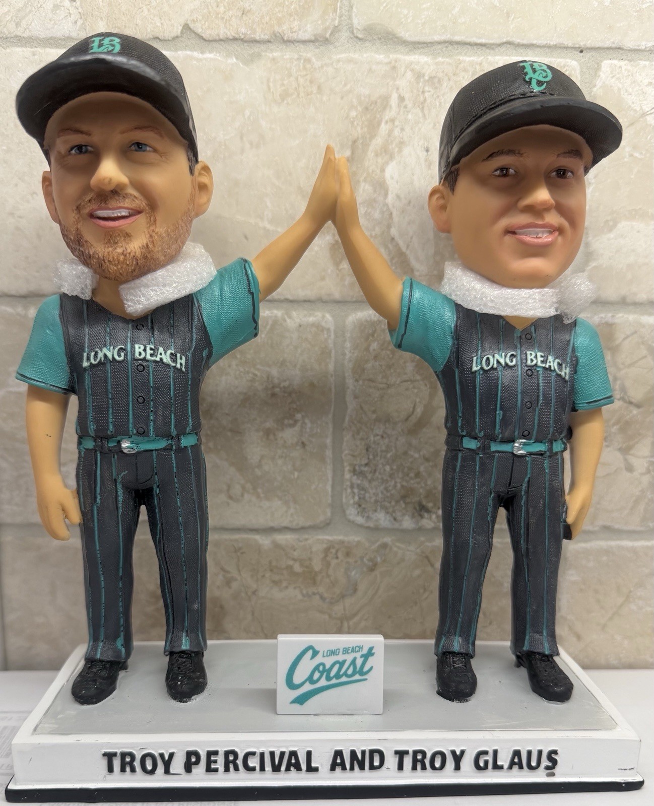 Long Beach Coast Bobblehead Troy Percival  Troy Glaus Former Angels Baseball NEW
