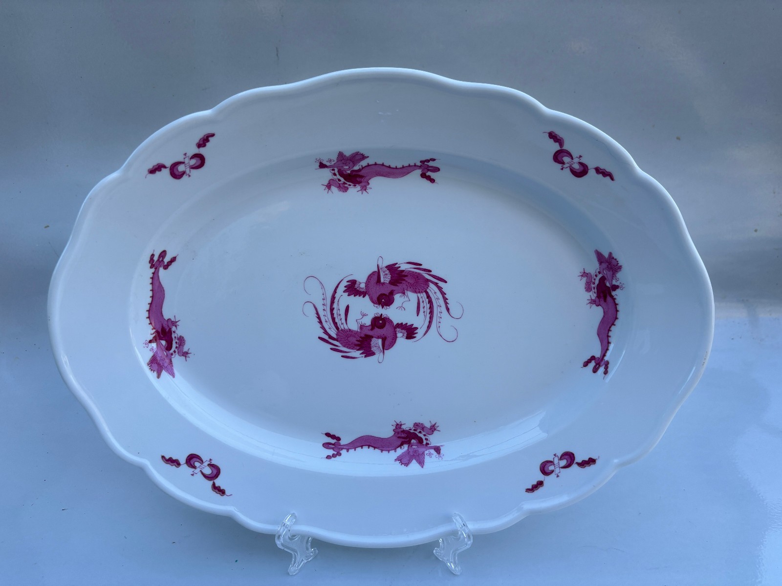 Meissen Ming Dragon Oval Serving Platter 14