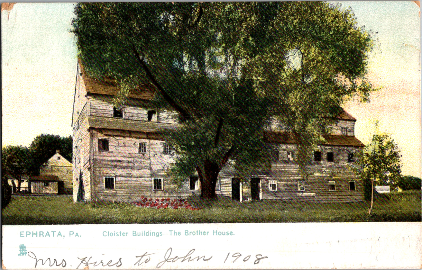 C. 1905 Cloister Building The Brother House Ephrata PA Postcard Pennsylvania 
