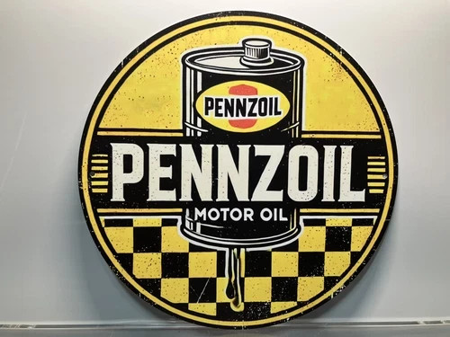 Pennzoil 18 Inch Heavy Metal Oil and Gas Sign New- Fast Paid Shipping