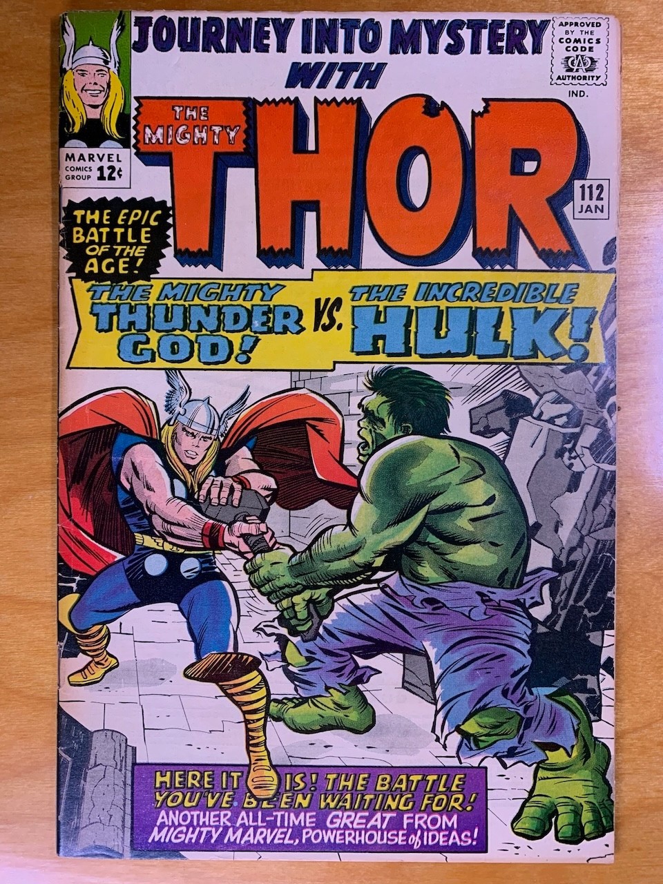Journey into Mystery #112 (Marvel Comics January 1965) Thor battles Hulk 1965