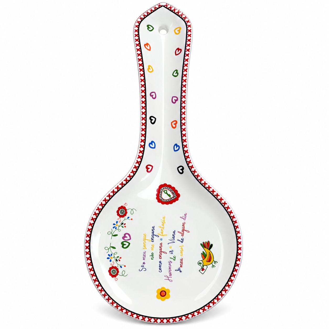 Portuguese Ceramic Spoon Rest – Viana Lovers Design, 10.75
