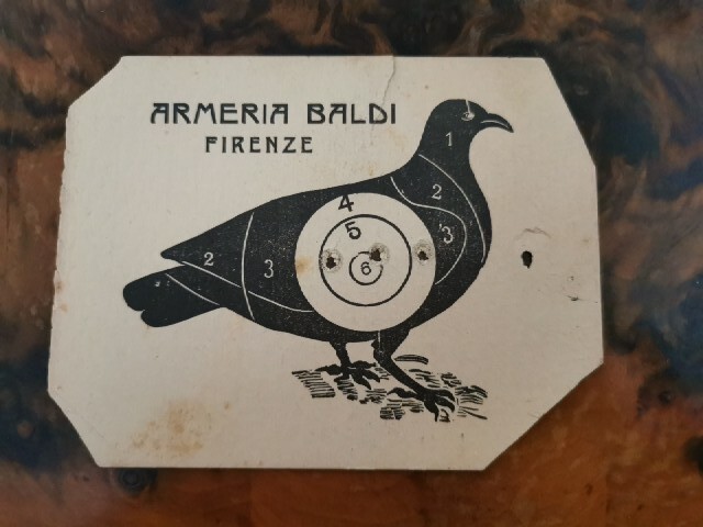 Cardboard Pigeon Shooting Armeria Baldi Florence 1935/40 c.ca (CB892) ^ Cardboard Pigeon Shooting Armeria Baldi Florence 1935/40 c.ca (CB892) ^