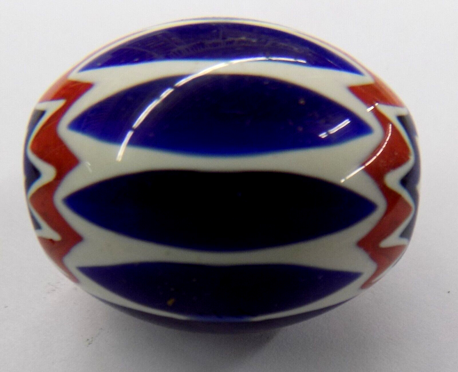 LARGE Blue Chevron Collector African Trade Bead Howard Collection #44 Bg 54