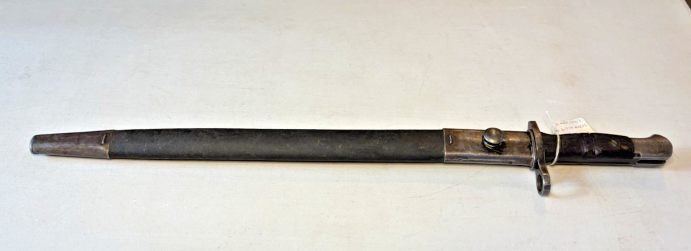 WWI British / US Remington Pattern 1913 Sword Bayonet Scabbard Dated 2 17