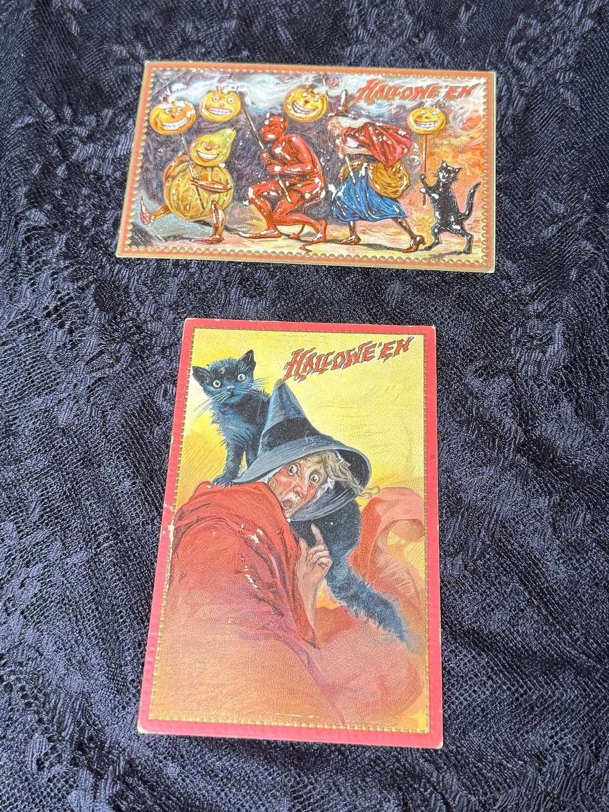 Lot Of Two Tuck’s Halloween Post Cards, Original Early 1900’s.