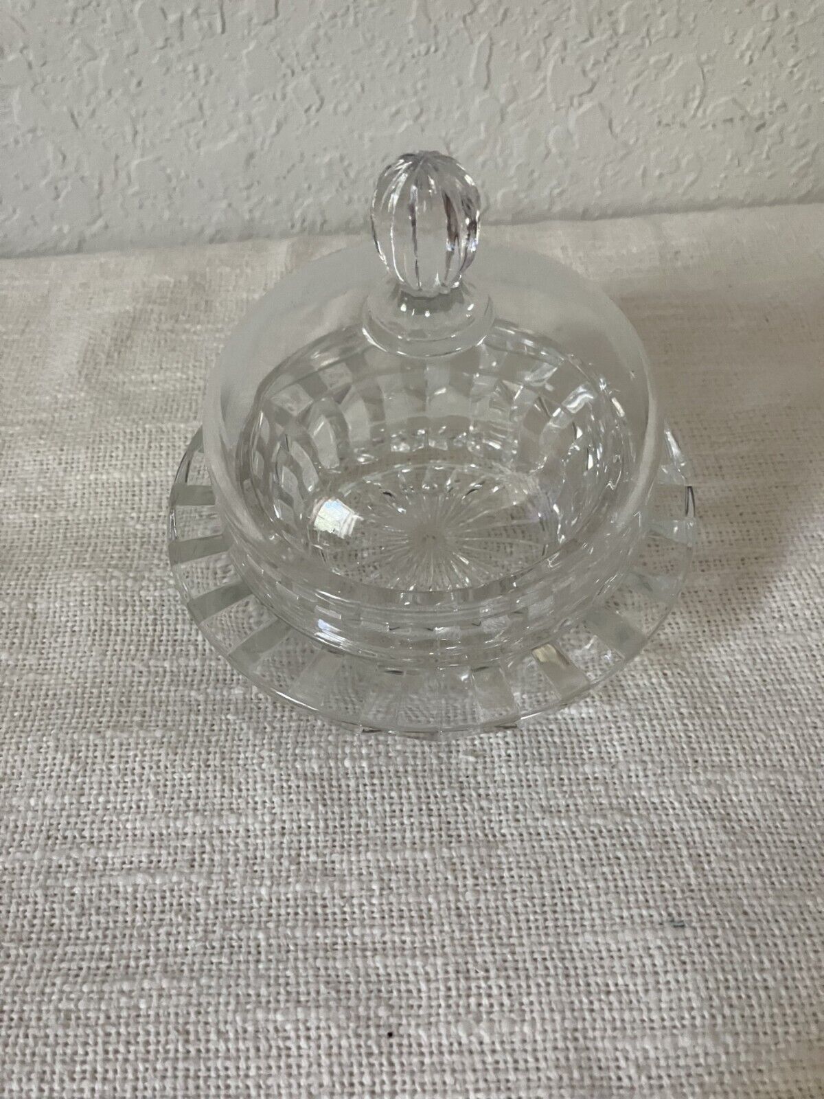 Crystal/ Cut Glass Butter Bell Dish Domes Butter Dish