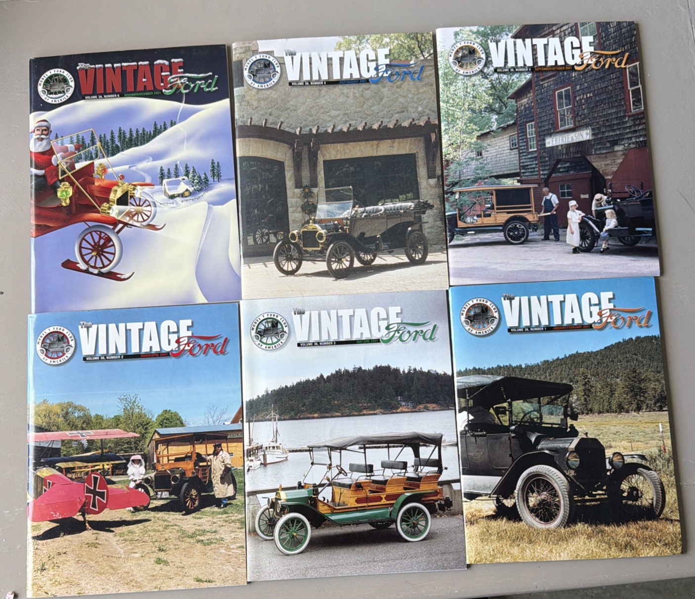 The Vintage Ford Magazine Model T Ford Club Of America 6 Magazines 2001 Year
