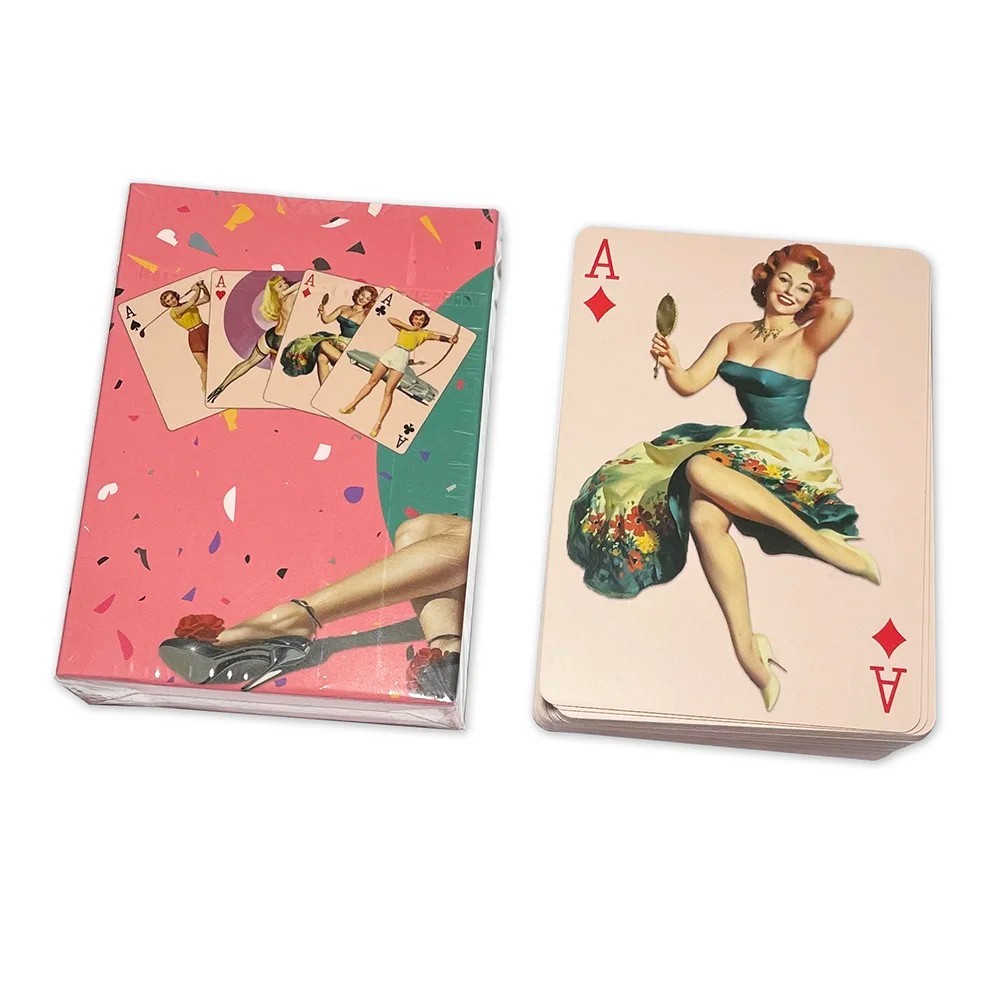 54 Unique Vintage Pin-Up Designs - Beautiful Cute Girls Playing Cards Poker Deck