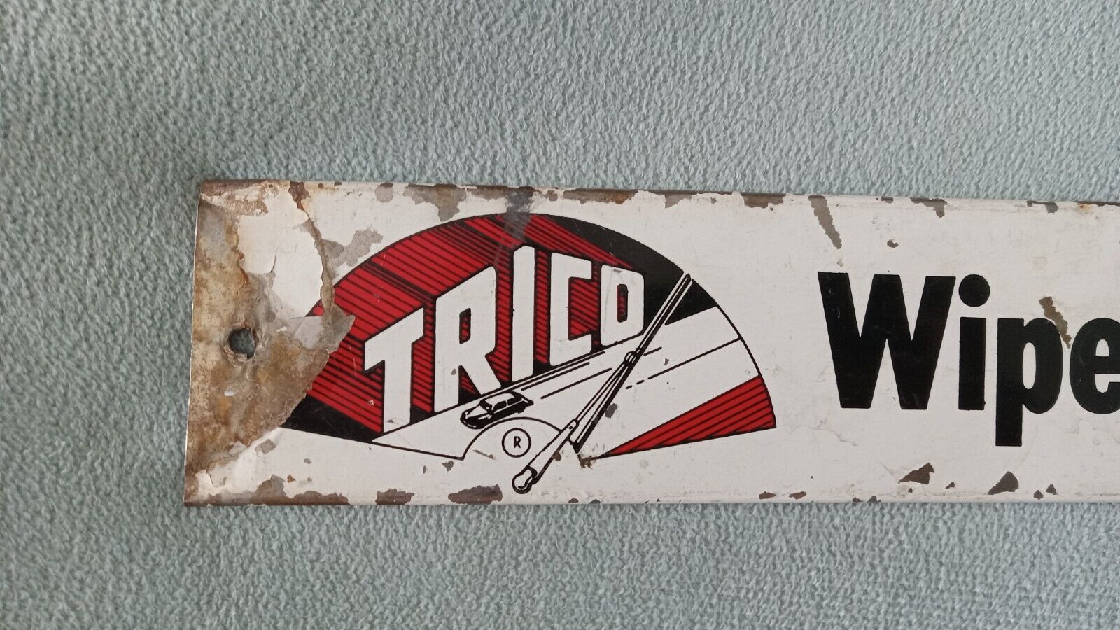 VINTAGE 1940\'S-1950\'S TRICO WIPER GAS STATION METAL SIGN ANTIQUE WINDSHIELD RARE