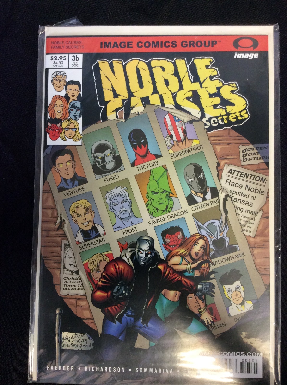 Noble Causes Family Secrets #3 Cover B 2002 Image Early Invincible Cover Pre-#1