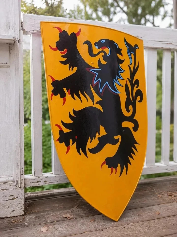 Medieval Heraldic Lion Steel Shield Handmade Knight Armor Gothic Wall Decor Gift Medieval Heraldic Lion Steel Shield Handmade Knight Armor Gothic Wall Decor Gift