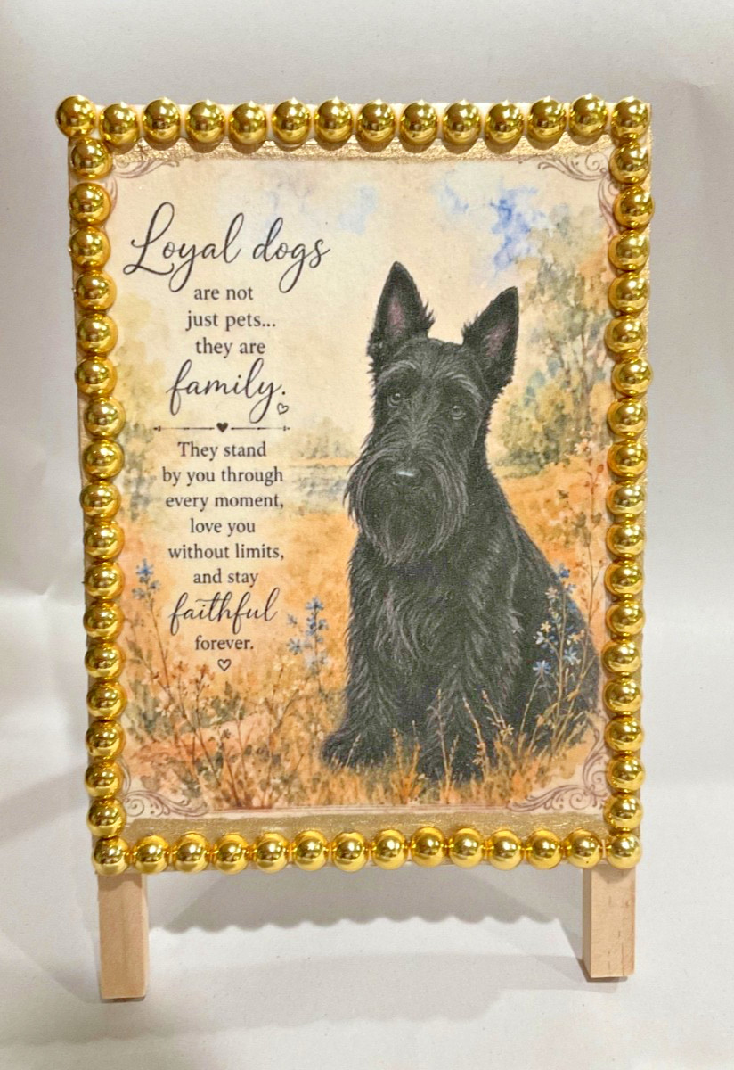 “ Loyal Dogs” Scottie Scottie Terrier Shelf Sitter * Hand Crafted “ Loyal Dogs” Scottie Scottie Terrier Shelf Sitter * Hand Crafted