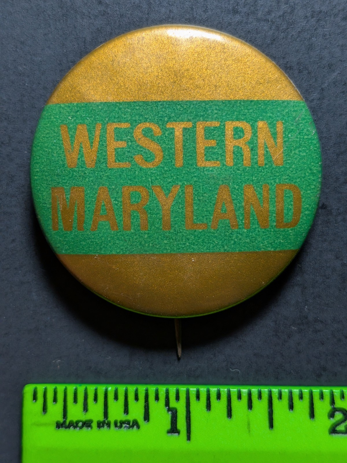 Vintage Western Maryland College University Pinback Pin