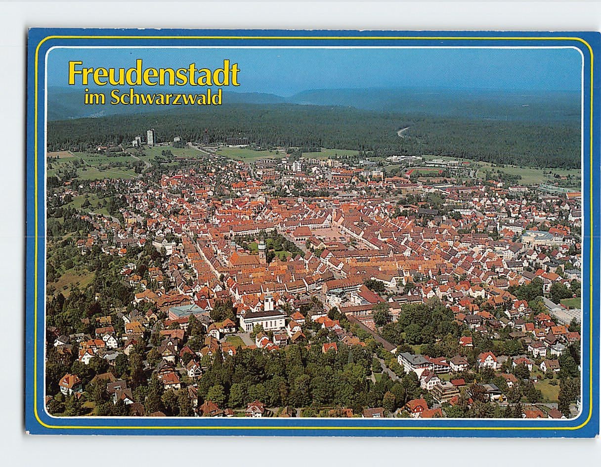Postcard Aerial View Freudenstadt im Schwarzwald Germany