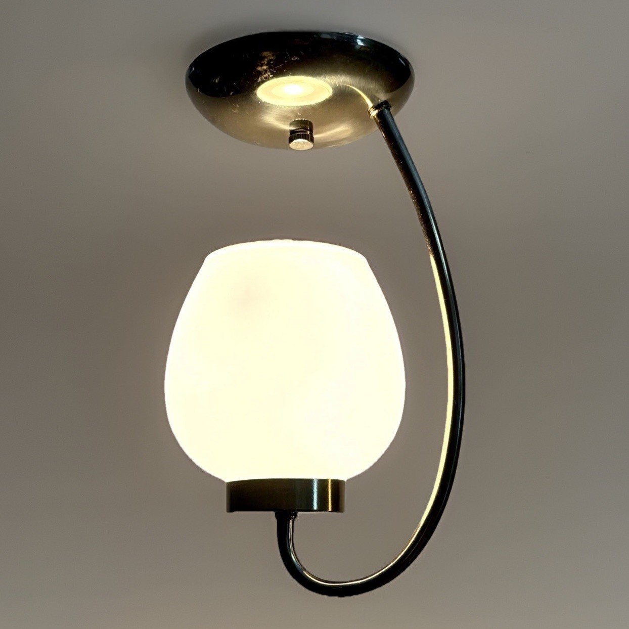 Antique/Vtg 1950's-60's MCM Art Deco Nouveau Lantern Ceiling Light/Lamp Fixture