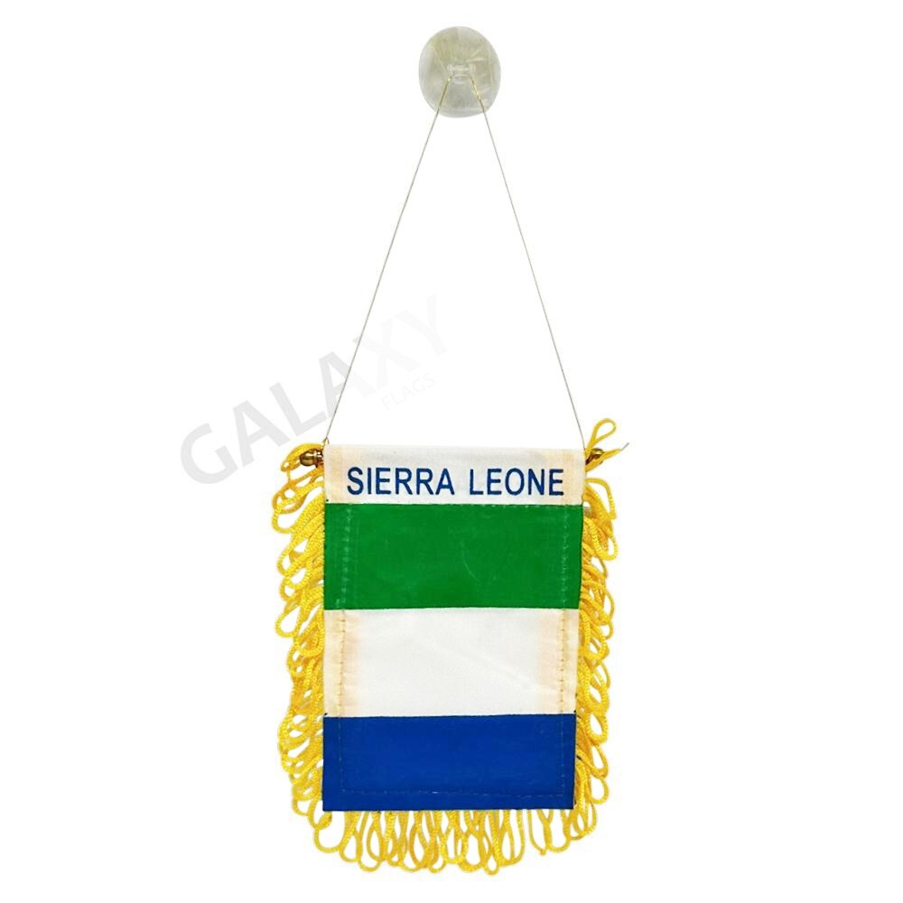 Sierra Leone Flag Mini Banner / Double Sided Mini Sierra Leone Car Window Flag