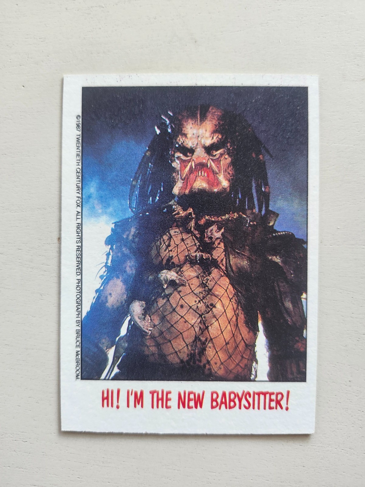 Predator RARE Vintage 1987 Topps Fright Flicks Rookie Card #16 Schwarzenegger VG