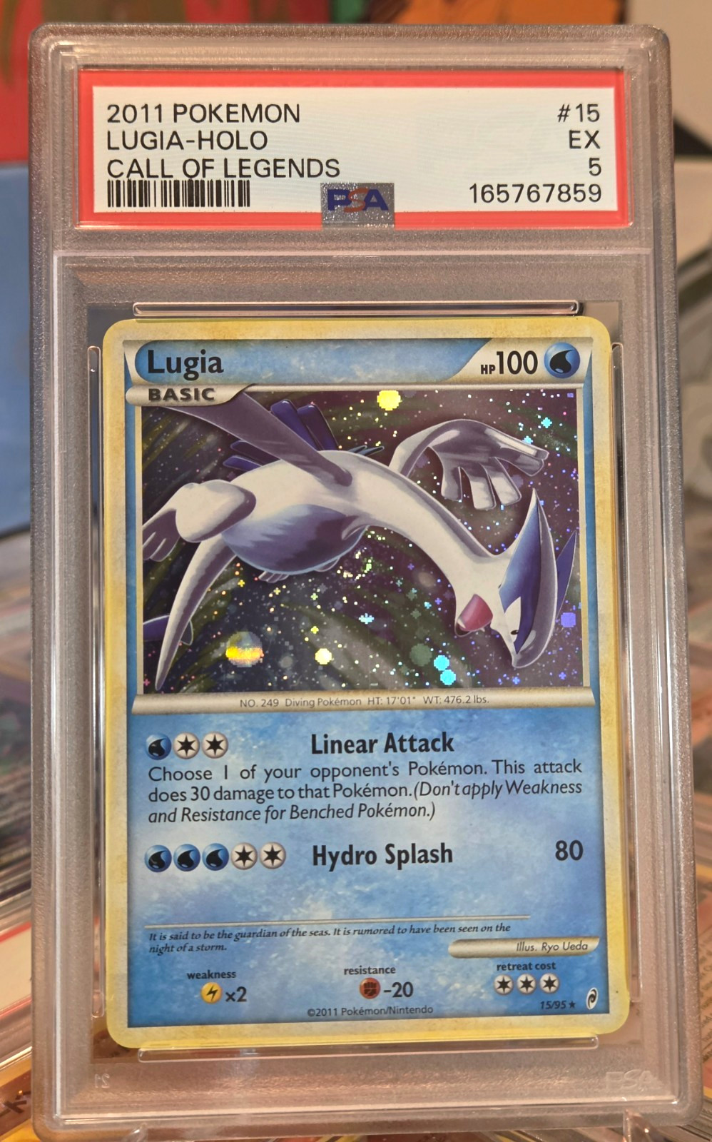 Lugia Holo 15/95 PSA 5 2011 Pokémon CALL OF LEGENDS Lugia Holo 15/95 PSA 5 2011 Pokémon CALL OF LEGENDS