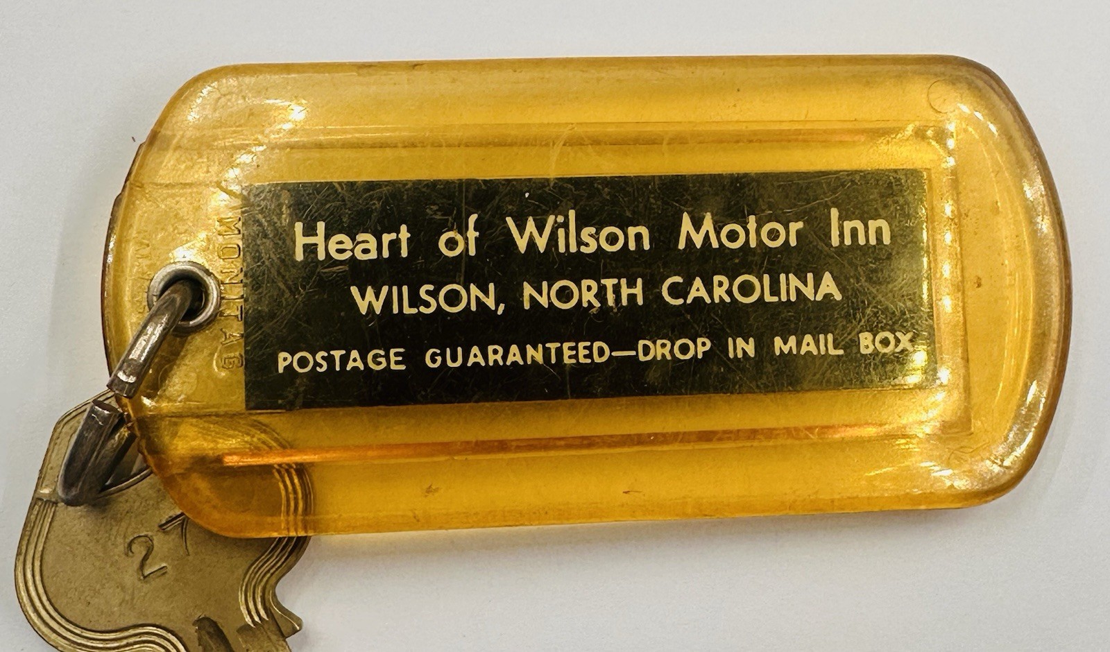 Heart Of Wilson Motor Inn Wilson, North Carolina Hotel Room Key #127 Fob