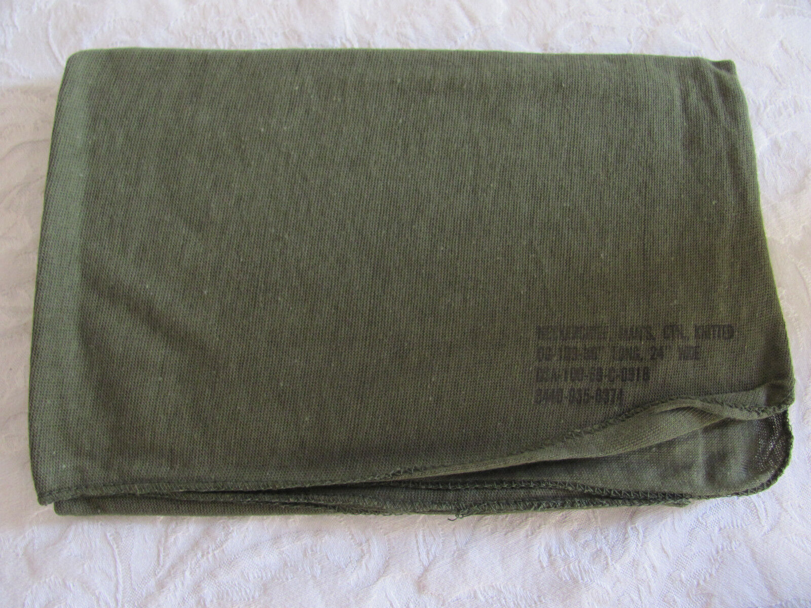 Vietnam War 1969 US Military Green Knit Bandana Neckerchief Scarf 36\