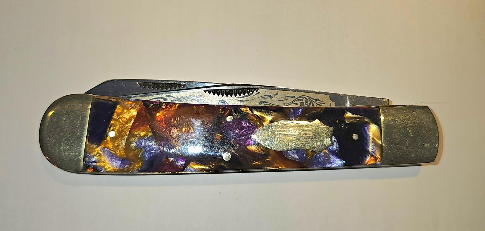 BULLDOG BRAND 1998 RARE  LARGE 5 INCH  TRAPPER FRAME NEVER CARRIED OR SHARPENED