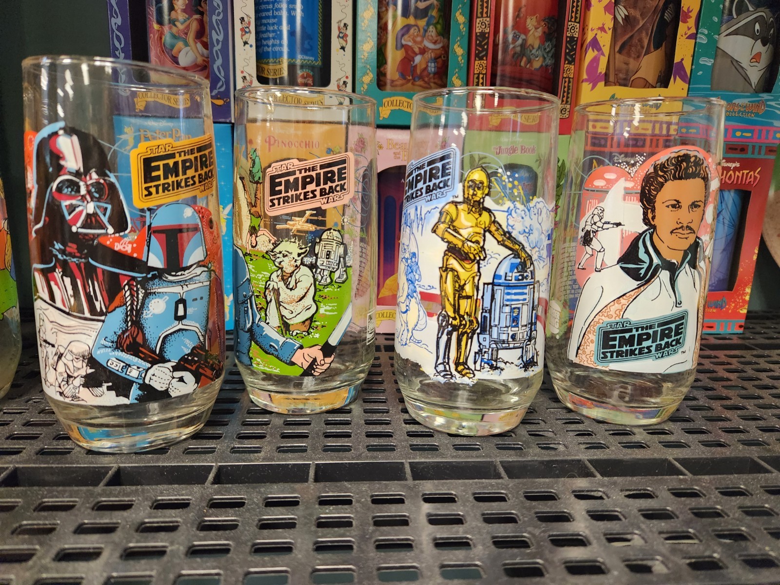 vintage ESB Star Wars  Glasses Burger King Complete Set of 4