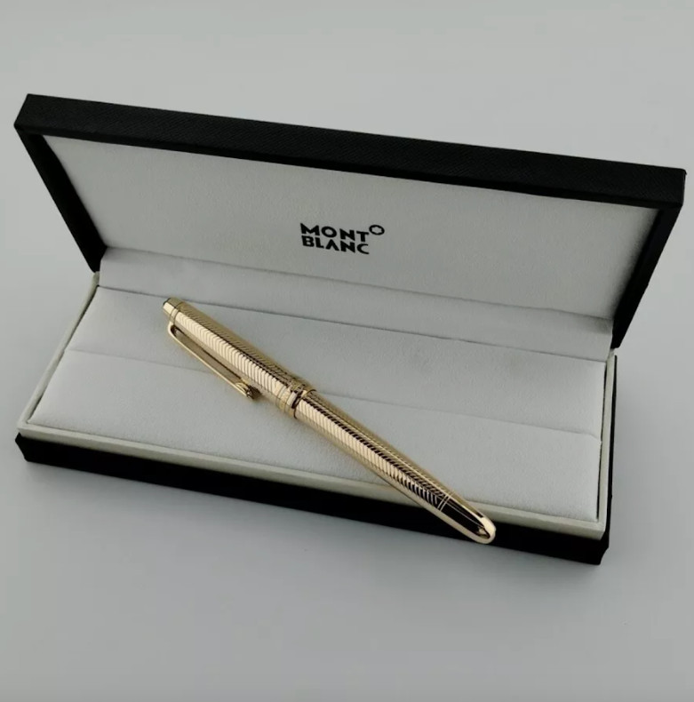 Montblanc Meisterstuck 163 Classique Black Gold Trim Rollerball Pen OEM