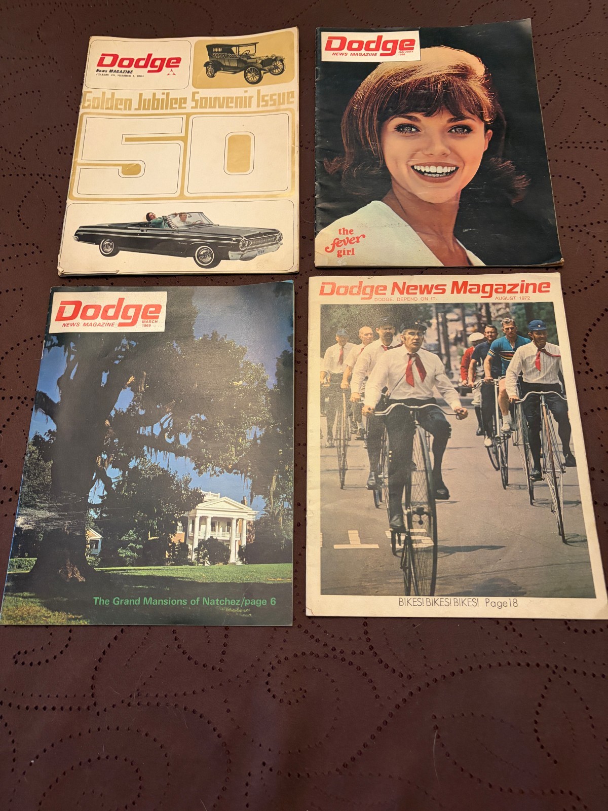 Lot of 4 Vintage Dodge News Magazines 1964-1972 Hickory Motor Sales NC Mopar Lot of 4 Vintage Dodge News Magazines 1964-1972 Hickory Motor Sales NC Mopar